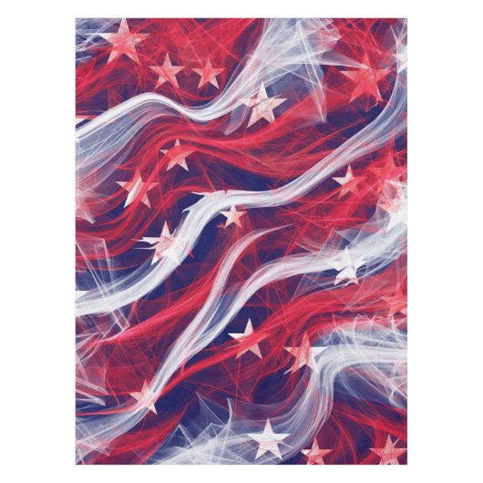 Amerikaanse vlag Aangepaste katoenen tablet Tafelkleed (Voorkant)