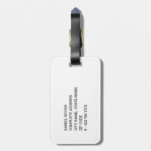  Amerikaanse vlag - Aangepaste naam en adres Bagagelabel (Achterkant verticaal)