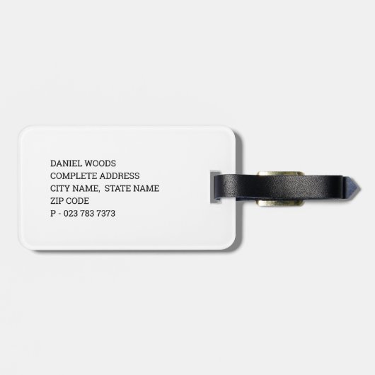  Amerikaanse vlag - Aangepaste naam en adres Bagagelabel (Achterkant horizontaal)