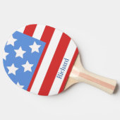 Amerikaanse vlag - Aangepaste naam Tafeltennisbatje (Zijkant)