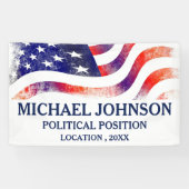 Amerikaanse Vlag Aangepaste Politieke Campagne Ver Spandoek (Horizontaal)