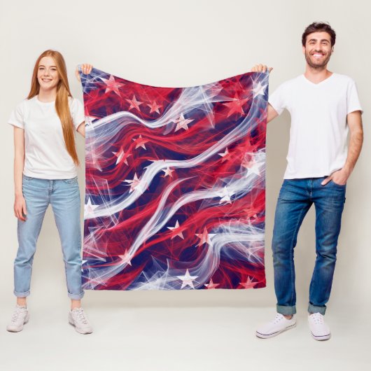 Amerikaanse vlag - Aangepaste rugzak Fleece Deken (In situ)