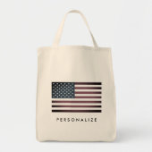  Amerikaanse vlag aangepaste supermarkt canvas tas (Voorkant)