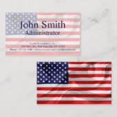 Amerikaanse vlag aanpasbaar visitekaartje (Voorkant / Achterkant)