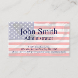 Amerikaanse vlag aanpasbaar visitekaartje