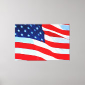 Amerikaanse vlag Abstract impressionisme Canvas Afdruk (Voorkant)