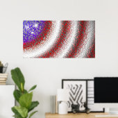 Amerikaanse vlag Abstract Poster (Thuiskantoor)
