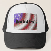 Amerikaanse vlag Abstract Trucker Pet (Voorkant)