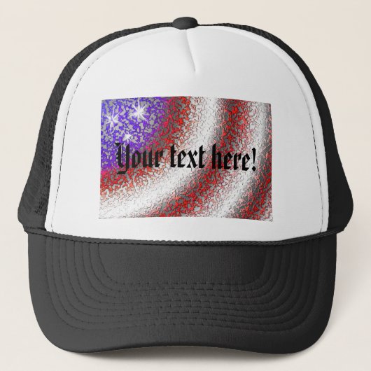 Amerikaanse vlag Abstract Trucker Pet (Voorkant)