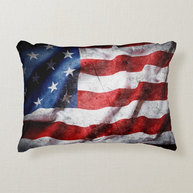 Amerikaanse vlag accent kussen (Voorkant)