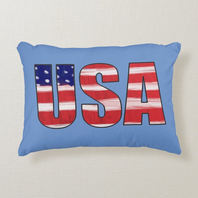 Amerikaanse vlag accent kussen (Voorkant)