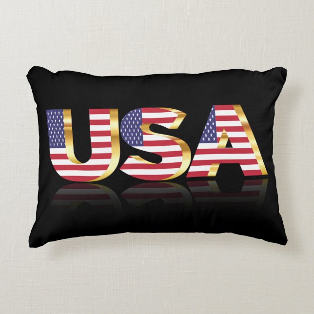Amerikaanse vlag accent kussen (Voorkant)