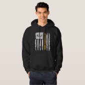  Amerikaanse vlag Accordion Mam Silhouette Hoodie (Voorkant volledig)