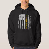  Amerikaanse vlag Accordion Mam Silhouette Hoodie (Voorkant)
