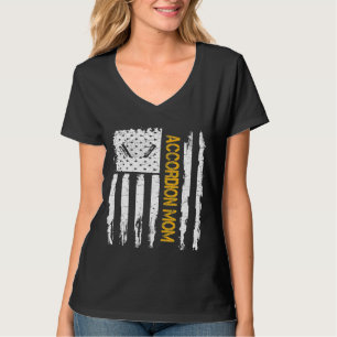  Amerikaanse vlag Accordion Mam Silhouette T-shirt