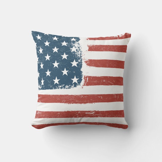 Amerikaanse vlag-achtergrond. Rasterversie. H Kussen (Voorkant)