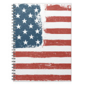 Amerikaanse vlag-achtergrond. Rasterversie. H Notitieboek (Voorkant)