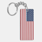Amerikaanse vlag Acryl Sleutelhanger (Voorkant Links)