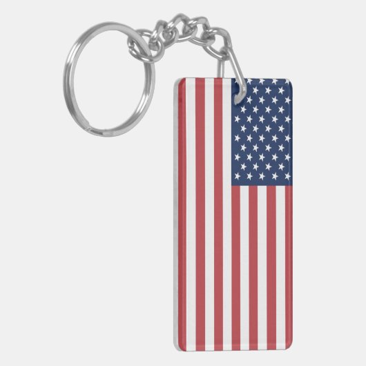 Amerikaanse vlag Acryl Sleutelhanger (Voorkant Links)