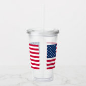Amerikaanse vlag Acryl Tumbler Patriottisch Acryl Drinkbeker (Rechts)