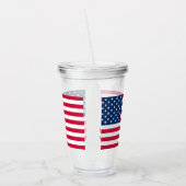 Amerikaanse vlag Acryl Tumbler Patriottisch Acryl Drinkbeker (Links)