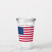 Amerikaanse vlag Acryl Tumbler Patriottisch Acryl Drinkbeker (Achterkant)
