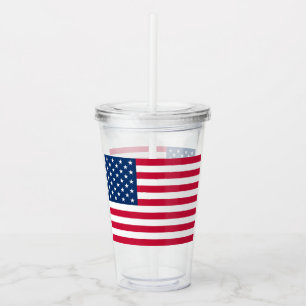 Amerikaanse vlag Acryl Tumbler Patriottisch Drinkbeker