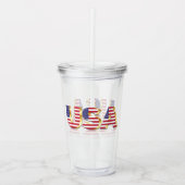 Amerikaanse vlag Acryl Tumbler USA Patriottisch Acryl Drinkbeker (Voorkant)