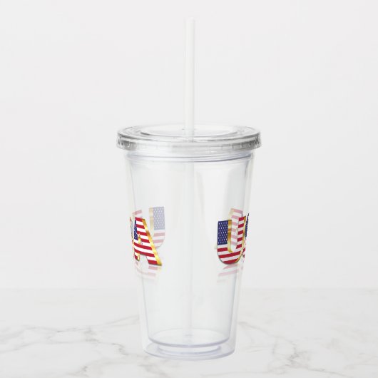 Amerikaanse vlag Acryl Tumbler USA Patriottisch Acryl Drinkbeker (Rechts)