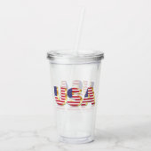 Amerikaanse vlag Acryl Tumbler USA Patriottisch Acryl Drinkbeker (Achterkant)