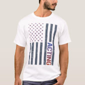 Amerikaanse vlag actrice t-shirt (Voorkant)