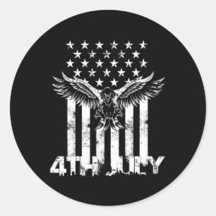 Amerikaanse Vlag Adelaar 4 juli Onafhankelijkheids Ronde Sticker