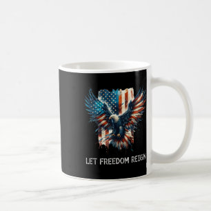 Amerikaanse vlag adelaar 4 juli Shirt laat vrijhei Koffiemok