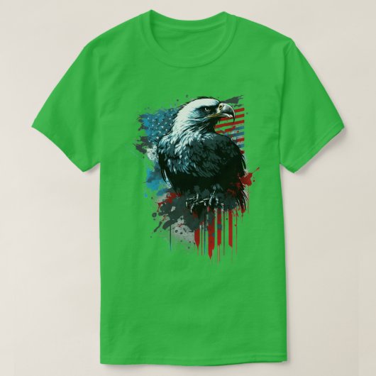 Amerikaanse vlag adelaar abstract ontwerp 1 t-shirt (Design voorkant)