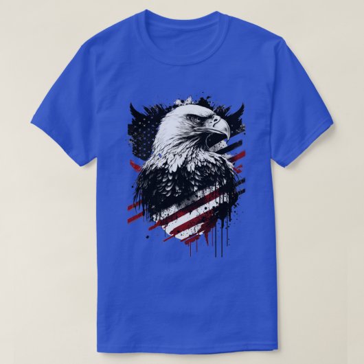 Amerikaanse vlag adelaar abstract ontwerp t-shirt (Design voorkant)