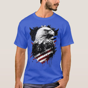 Amerikaanse vlag adelaar abstract ontwerp t-shirt