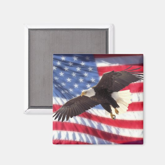 Amerikaanse vlag & adelaar magneet (Voorkant / Achterkant)
