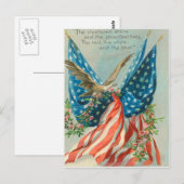 Amerikaanse vlag Adelaar Memorial Day Briefkaart (Voorkant / Achterkant)