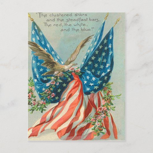 Amerikaanse vlag Adelaar Memorial Day Briefkaart (Voorkant)