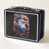 Amerikaanse Vlag Adelaar Rozen Rood Wit Blauw (Achterkant)