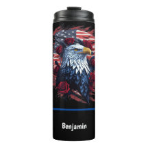 Amerikaanse Vlag Adelaar Rozen Rood Wit Blauw