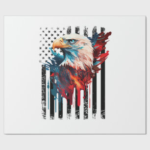 Amerikaanse Vlag Adelaar Shirt Mannen Kinderen Pat Cadeaupapier