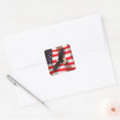 Amerikaanse vlag & adelaar Sticker (Envelop)