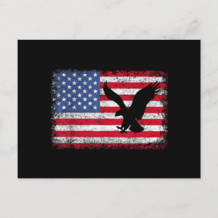 Amerikaanse Vlag Adelaar USA Feestdagenkaart