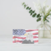 AMERIKAANSE VLAG & ADELAAR VISITEKAARTJE (Staand voorkant)