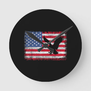 Amerikaanse Vlag Adelaar VS Ronde Klok