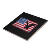 Amerikaanse Vlag Adelaar VS Tegeltje (Zijkant)