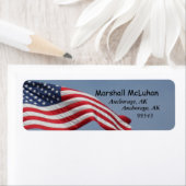 Amerikaanse vlag Adresetiketten Etiket (Insitu)