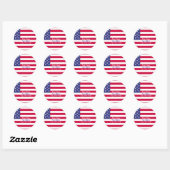 Amerikaanse vlag Adresetiketten Ronde Sticker (Vel)