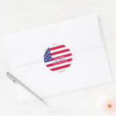 Amerikaanse vlag Adresetiketten Ronde Sticker (Envelop)
